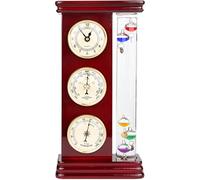 LilysHome Galileo Weather Station with Galileo Thermometer, a precision quartz clock, barometer and hygrometer