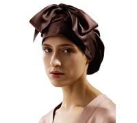 LilySilk 100% 22MM Pure Mulberry Silk Sleep Cap Womens Natural Silk Bonnet for Sleeping and Hair Care Night Hair Wrap with Long Elastic Band for Stay On