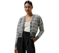 LilySilk 100% Merino Wool Cardigan for Women Fair Isle Button Front Long Sleeves Sweater Coats Floral Winter Warm Floral(White with Snowflakes,S)