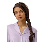 LilySilk 100% Mulberry Silk Nightcap Ladies Pure Silk Sleep Cap for Hair Care Long Bonnet with Extended Tie Laces for All Hair Type,Dark Brown