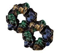 LilySilk 100% Pure Silk Charmeuse Scrunchy -Regular -Scrunchies For Hair - Silk Scrunchies For Women Soft Hair Care (Leo 2pcs)