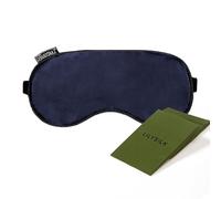 LILYSILK 100% Pure Silk Sleep Mask Blindfold Natural Silk Filled Eyecover Soft Skin-Friendly Sleeping Eye Mask with Adjustable Strap for Women and Men Navy Blue