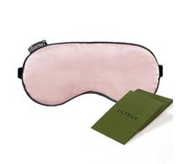 LILYSILK 100% Pure Silk Sleep Mask Blindfold Natural Silk Filled Eyecover Soft Skin-Friendly Sleeping Eye Mask with Adjustable Strap for Women and Men Pink
