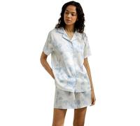 LilySilk La Terra Short Silk Pyjama Set for Women 100% Silk 19 Momme Printed Short Sleeves Sleepwear Set for Ladies Short Pants 2 Pcs, S