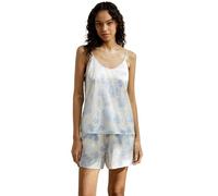 LilySilk La Terra Silk Camisole Set for Ladies 19 Momme 100% Charmeuse Silk Short Pants 2 Pcs Sleepwear Set Printed, S