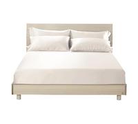LILYSILK Silk Fitted Sheet 19 Momme 100% Mulberry Silk 30cm Deep Pocket Breathable Hypoallergenic Super Smooth Bottom Sheet Ivory, Double 140x190+30cm