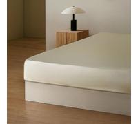 LILYSILK Silk Fitted Sheet 19 Momme 100% Mulberry Silk 30cm Deep Pocket Breathable Hypoallergenic Super Smooth Bottom Sheet(Lily White,Double 140x190+30cm)