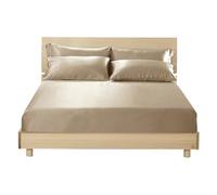LILYSILK Silk Fitted Sheet 19 Momme 100% Mulberry Silk 30cm Deep Pocket Breathable Hypoallergenic Super Smooth Bottom Sheet Ivory, King 150x200+30cm