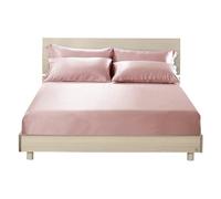 LILYSILK Silk Fitted Sheet 19 Momme 100% Mulberry Silk 30cm Deep Pocket Breathable Hypoallergenic Super Smooth Bottom Sheet Ivory, Double 140x190+30cm