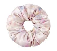 LILYSILK Women's 100% Mulberry Silk Big Hair Scrunchies Ladies Pure Silk Filled Giant XL Ponytail Holder Oversized Elastic Hair Tie Band Large Jumbo Hair Bobble for Breakage Prevention, Pink-Purple