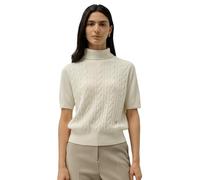LilySilk Women's Baby Cashmere Sweater Short Sleeve Turtleneck Top Feather Light Luxury Knit Blouse Old Money Style Cloud M