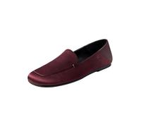 LilySilk Women's Silk Leather Loafers Comfortable Slip On Flats Mules with Collapsible Heel Casual Formal Penny Moccasins for Work Office Ladies Footwear Pinot Noir 8