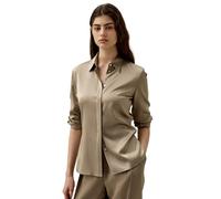 LilySilk Womens Silk Shirt Ladies Classic Style Hidden Placket Blouse with Tailored Waist Design on The Back for Multiple Occasion(Camel,S)