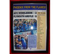 Lilywhite Multimedia AFC Wimbledon 2 Plymouth 0 - 2016 League Two play-off final - framed print