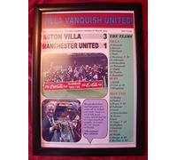 Lilywhite Multimedia Aston Villa 3 Manchester United 1 - 1994 Coca-Cola Cup final - framed print