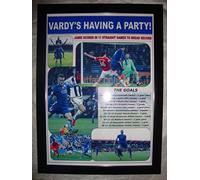 Lilywhite Multimedia Jamie Vardy scores in 11 games for Leicester City - 2015 - framed print