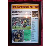 Lilywhite Multimedia Liverpool 0 Arsenal 2-1989 title decider - framed print
