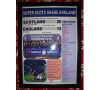 Lilywhite Multimedia Scotland 25 England 13-2018 Six Nations - framed print