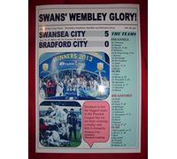 Lilywhite Multimedia Swansea City 5 Bradford City 0-2013 Capital One Cup final - souvenir print