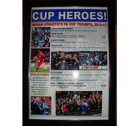 Lilywhite Multimedia Wigan Athletic 2013 FA Cup winners - framed print