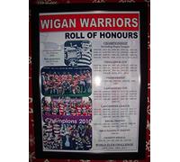 Lilywhite Multimedia Wigan Warriors club history roll of honours - framed print