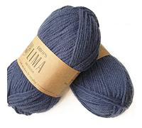 Lima - 4305 dark blue (Drops knitting and crochet wool/yarn - double knit/DK weight) - click to view other colours