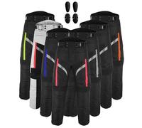 LIMA-MOTO Men’s Motorcycle Trousers Cordura 600D Waterproof - CE Approved EN 17092-4:2020, Knee & Hip Armour, Removable Liner, All Season, Anti-Skid, Zip to Jacket (BRTS TR RED 5XL)