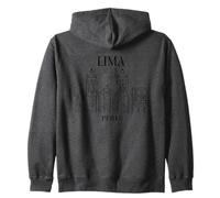 Lima Peru Minimalist City Skyline Travel Souvenir Zip Hoodie