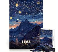 Lima Peru Nightscape Art Hard Jigsaw Puzzle for Adults 1000 Pieces Recall Boost Accurate Cut Real Challenge Home Art (38x26cm)