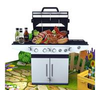 LIMAH® Pop Up Card Grill for Men - Premium 3D Grill Card, BBQ, Birthday Card with Grill & Beer Motif - Greeting Card for Father's Day, Barbecue Fans, Voucher & Money Gift