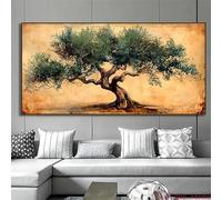 LIMAIDUO Ancient Olive Tree canvas Painting Print Symbol of Peace and Wisdom Wall Art Botanical Nature Poster wall room home decor(50x100cm/Frameless)