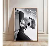 LIMAIDUO Ball Toilet Paper Art Canvas Interesting Poster Aesthetics Black White Wall Painting Classic Retro Style Modern Home Decor(30x45cm/Frameless)