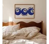 LIMAIDUO Blue No.8 Ball Lucky Me Lucky You Canvas Print Fun Billiards Cool Wall Art Poster for Modern Living Room Bedroom Bar Home Decor(40x60cm/Internal Frame)