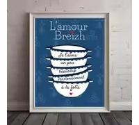 LIMAIDUO Brittany Bowl Canvas Print Poster Modern French Bohemian Rustic Aesthetics Art Prints Wall Art Home Decor(50x70cm/Internal Frame)