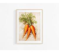 LIMAIDUO Cabbage Carrots Eggplant Pumpkin Pepper Broccoli Vegetable Poster Print Wall Art Pictures Canvas Painting Room Decor 60x80cm Frameless