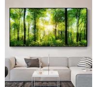 LIMAIDUO Canvas Poster Canvas Wall Art Modern Forest Under The Morning Sun Creative Arts Wall Painting Decor 30x60cm frame