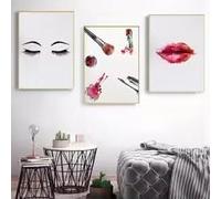 LIMAIDUO Chic Beauty Salon Canvas Art Modern Makeup Eyelash Wall Decor Poster for Home and Shop Aesthetic Decoration(40x60cmx3/Frameless)