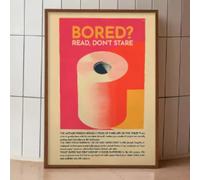 LIMAIDUO Funny Toilet Art Bathroom Prints Poster Canvas Painting Retro Pink Maximalist Tissue Guest WC Room Wall Art Decor 80x120cm frame