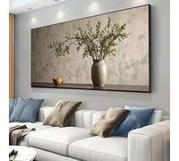 LIMAIDUO Large Modern Vase Art Canvas Painting -Olive Branch Wall Decor for Living Room & Bedroom, Perfect for Contemporary Spaces(40x80cm/Internal Frame)