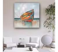 LIMAIDUO Painting On Canvas In The Scandinavian Style Abstract Paintings Modern City Architecture Landscape Wall Art Picture(40x40cm/Internal Frame)