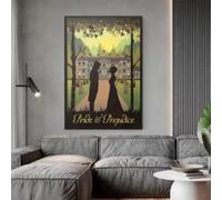 LIMAIDUO Pride and Prejudice Book & Movie Poster Prints Jane Austen Vintage Wall Art Canvas Painting Wall Decor 50x70cm Frameless