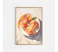 LIMAIDUO Wall Art Print Orange Peaches Strawberry Watermelon Tomato Lemon Fig Canvas Poster Home Decor Modern Abstract(70x100cm/Internal Frame)