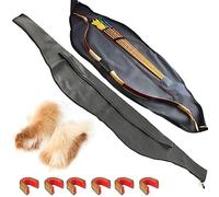 limaity Traditional Bow Bag 60 Inch Longbow Case Bag Arrow Quiver Set for Longbow or Recurve Bow Horse Bow Backpack Case Adjustable Straps (Black)