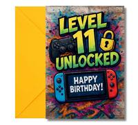 LimaLima 11th Birthday Card For Boys Gaming Graffiti Gift Design Perfect For Son Grandson Nephew