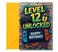 LimaLima 12th Birthday Card For Boys Gaming Graffiti Gift Design Perfect For Son Grandson Nephew