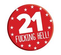 LimaLima 21st Birthday Badge 21 Today 76mm Pin Button Novelty Gift Men Women Him Her