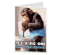 LimaLima 50th Birthday Card For Men Or Women Funny It's A Big One Design
