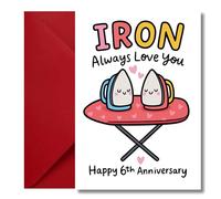 LimaLima 6th Wedding Anniversary Card Iron Gift For Him & Her