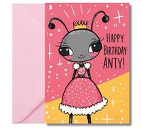 LimaLima Auntie Birthday Card Funny Anty Design Perfect For 30th 40th 50th