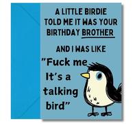LimaLima Brother Birthday Card Funny Rude Talking Bird Design Adult 18th 21st 30th 40th 50th